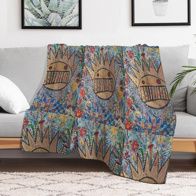 Ween Boognish And Flowers Throw Blanket