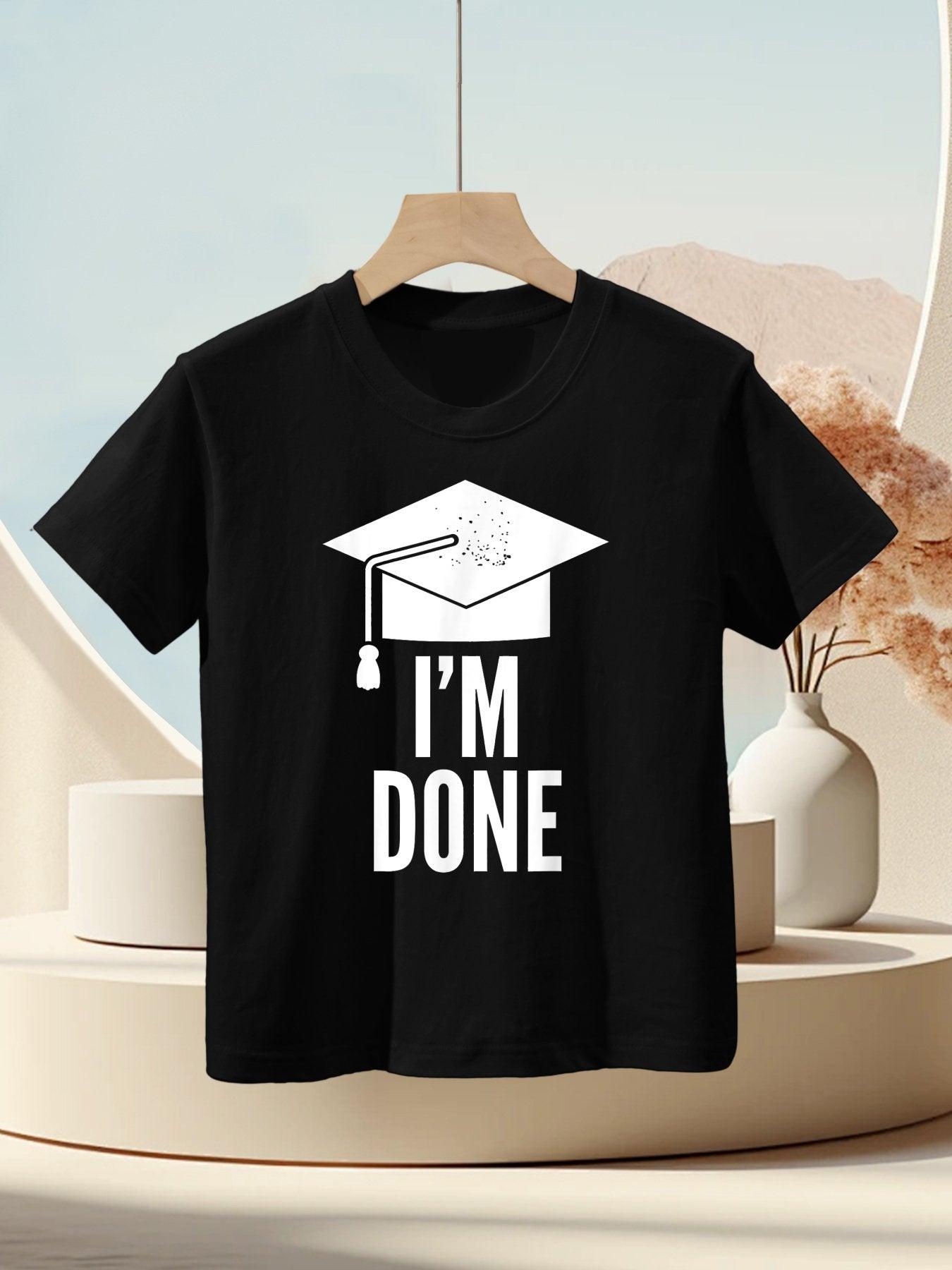 I'm Done Graduation Cap Gift Kids T-Shirt