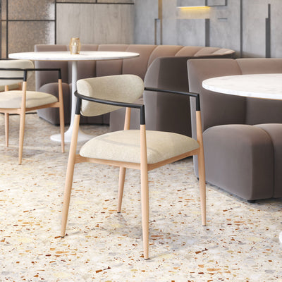 Equinox Dining Chair Oyster Gray & Natural