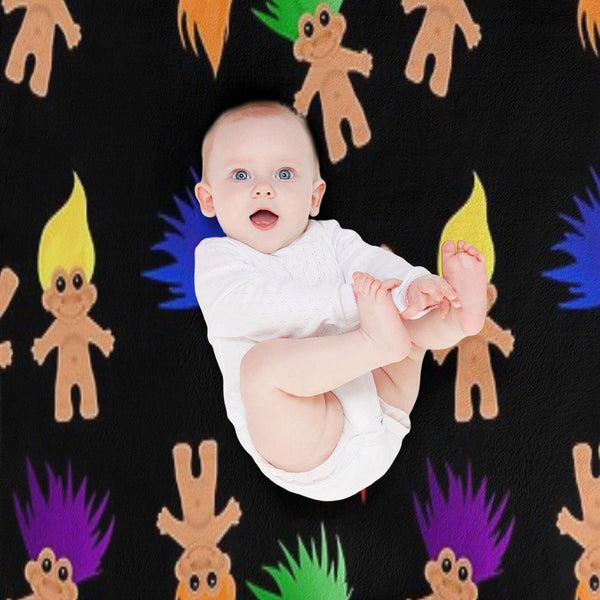 Troll Dolls Pattern Velvety-soft Throw Blanket