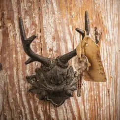 Antiqued Black Pewter Antler Hook