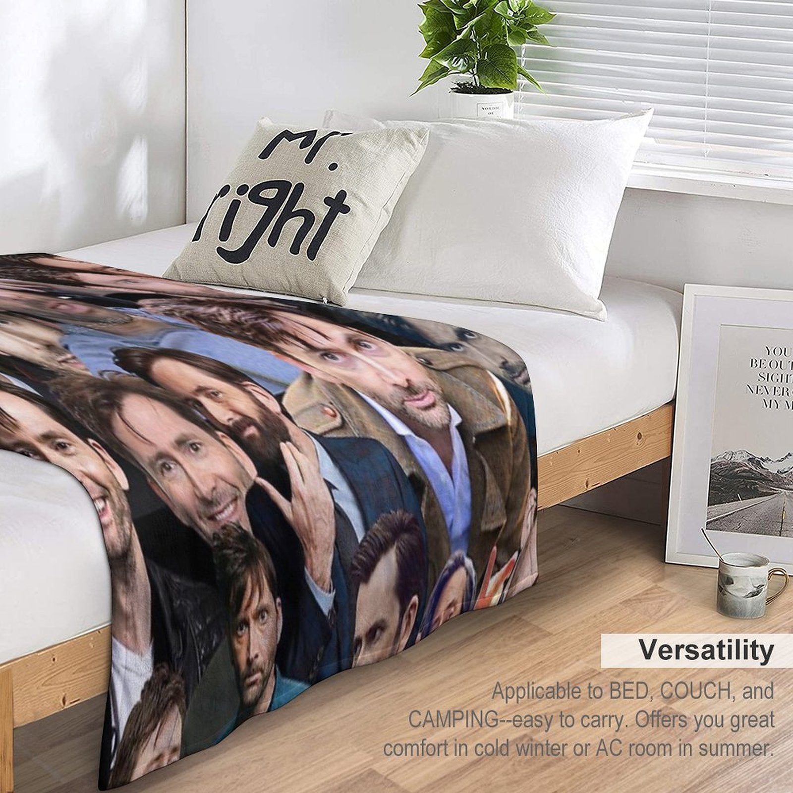 David Tennant Photo Collage Shrink-resistant Throw Blanket