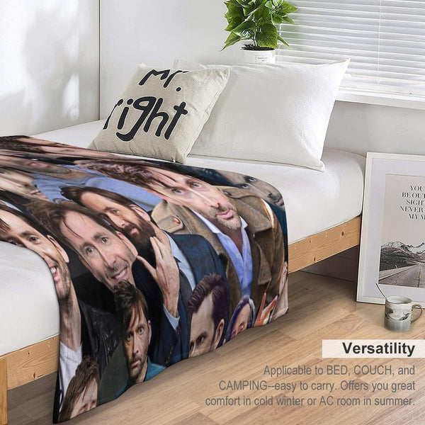David Tennant Photo Collage Quick-dry Throw Blanket