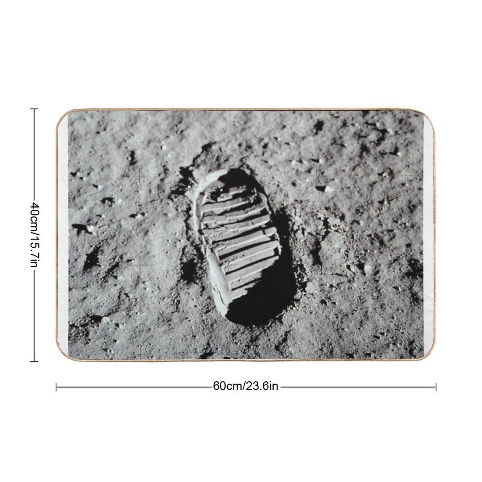 Footprint on The Moon by Buzz Aldrin Apollo 11 Bath Mat