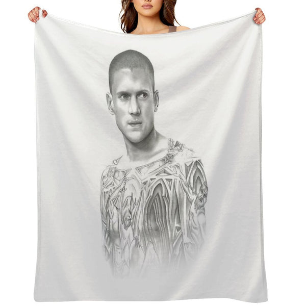 Michael Scofield, Prison Break Fan-art Wrinkle-free Throw Blanket