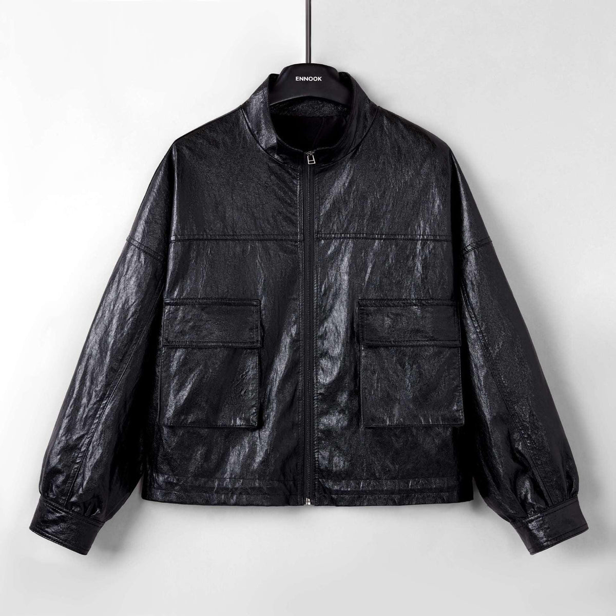 Women's Leather Top Loose All-matching European And American Style Short Coat