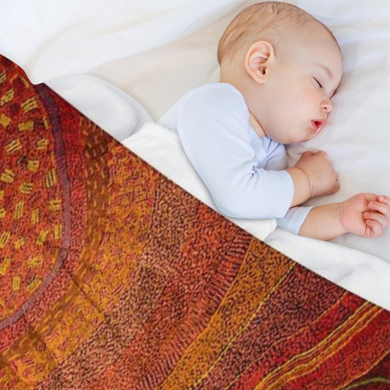 Australian Aboriginal Art Vintage Throw Blanket