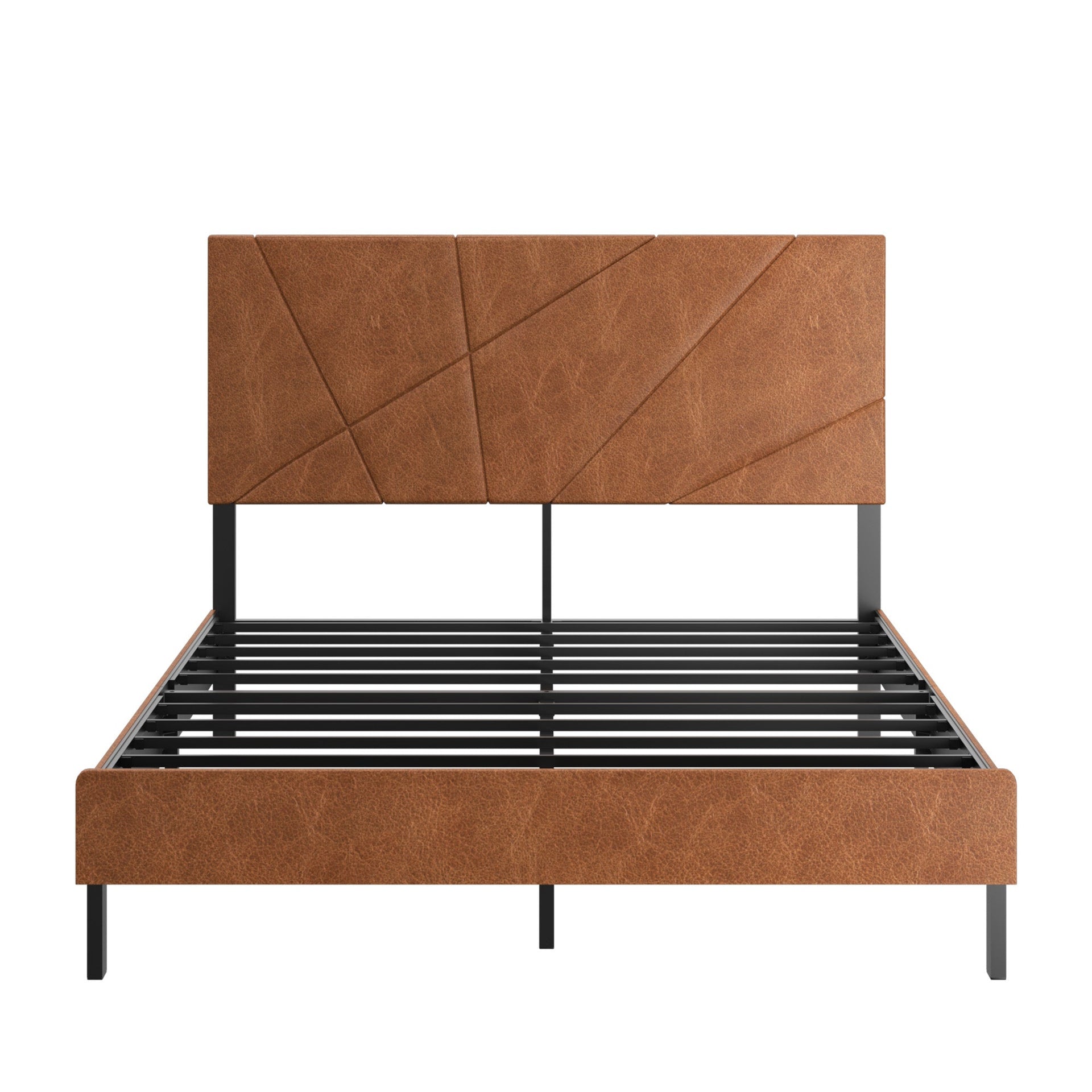 Queen Size Metal Bed Frame with Under-Bed Storage