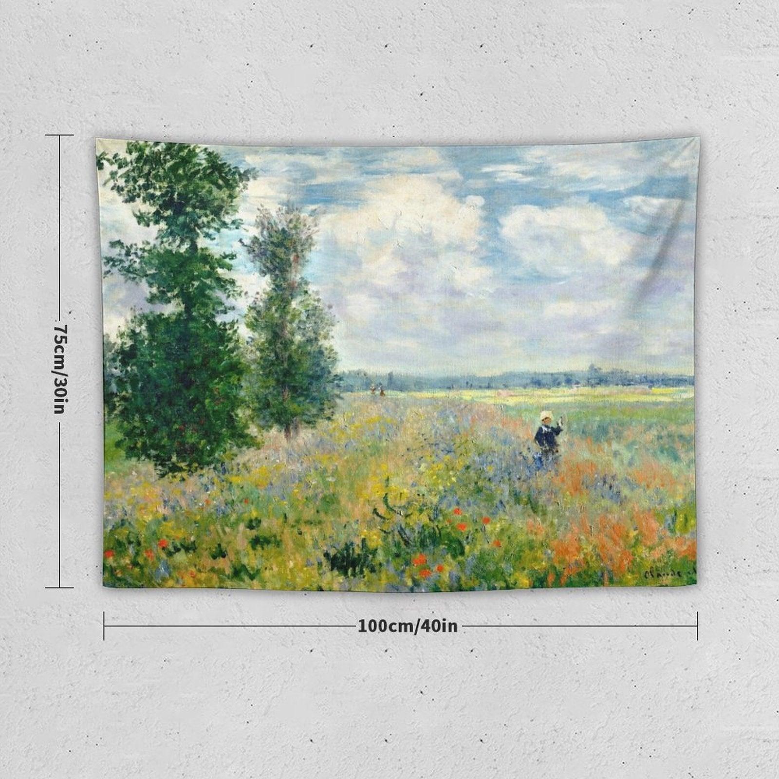 Fields Near Argenteuil by Claude Monet Tapestry