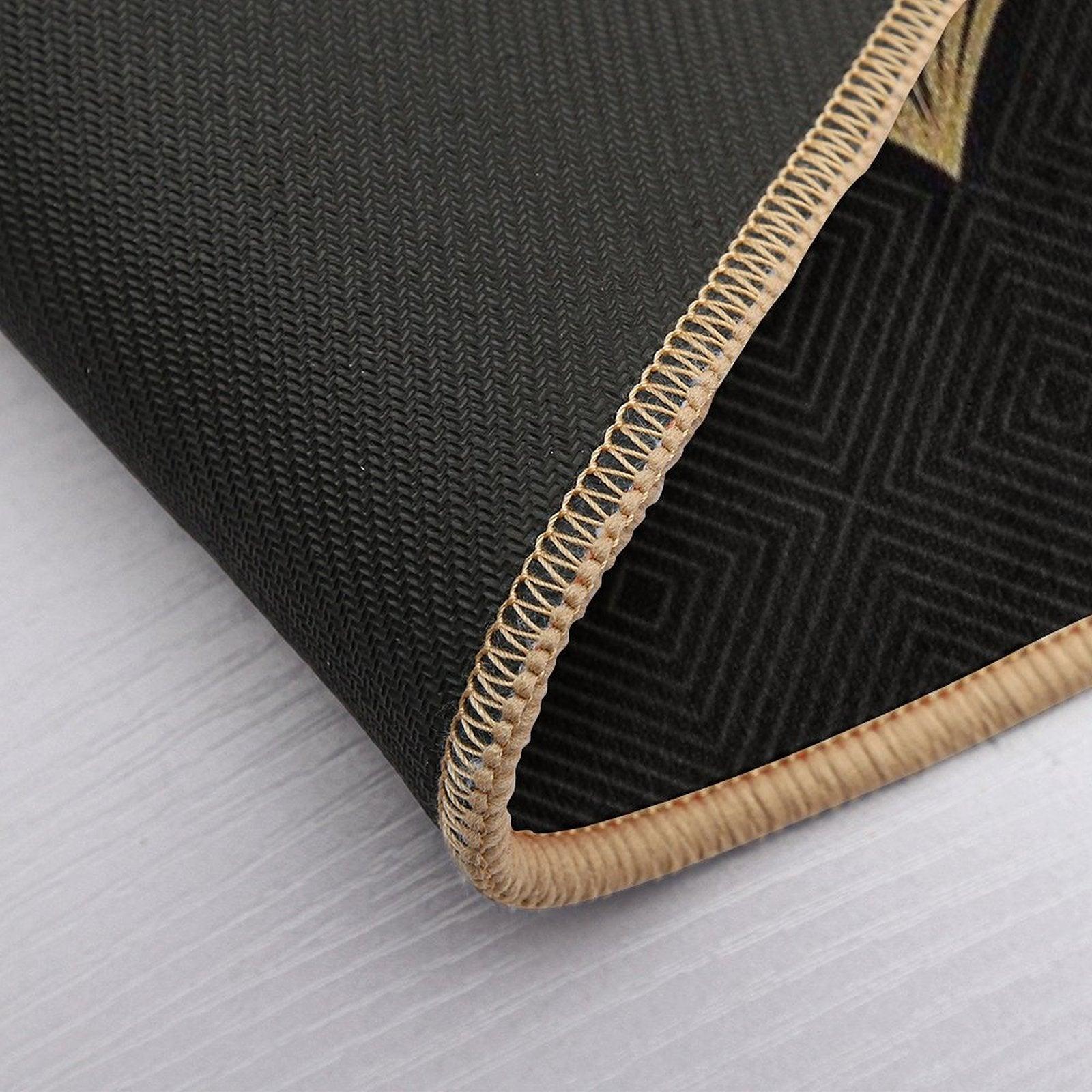 Reims, France Luxueux Black And Gold Hues Art Deco Bath Mat
