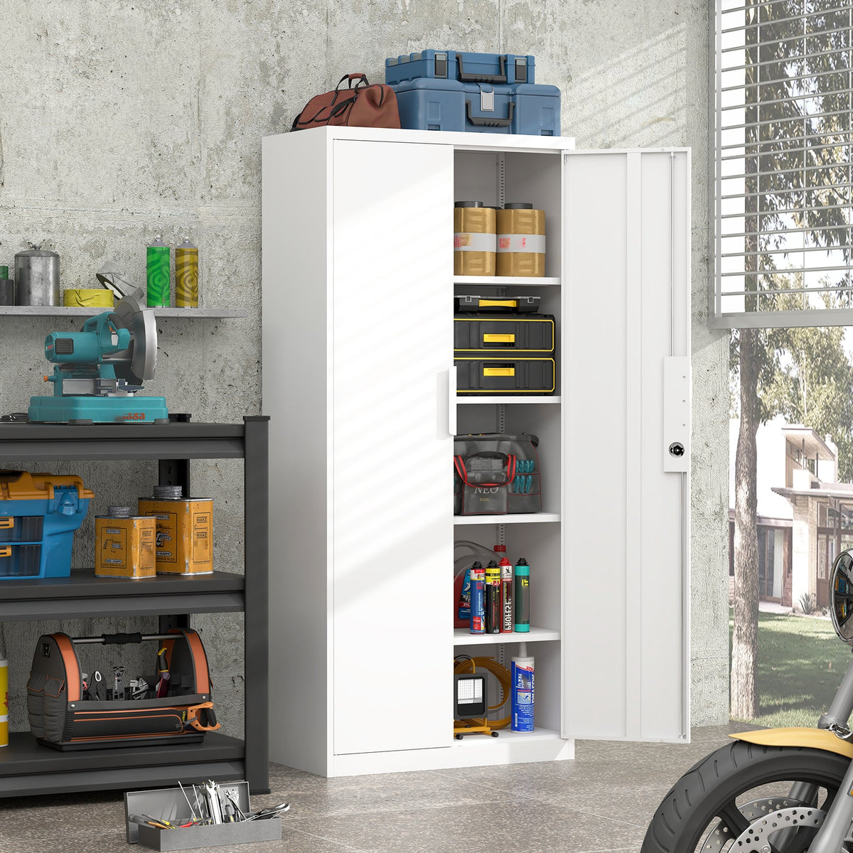 70-Inch 2-Door File Cabinet with Lock