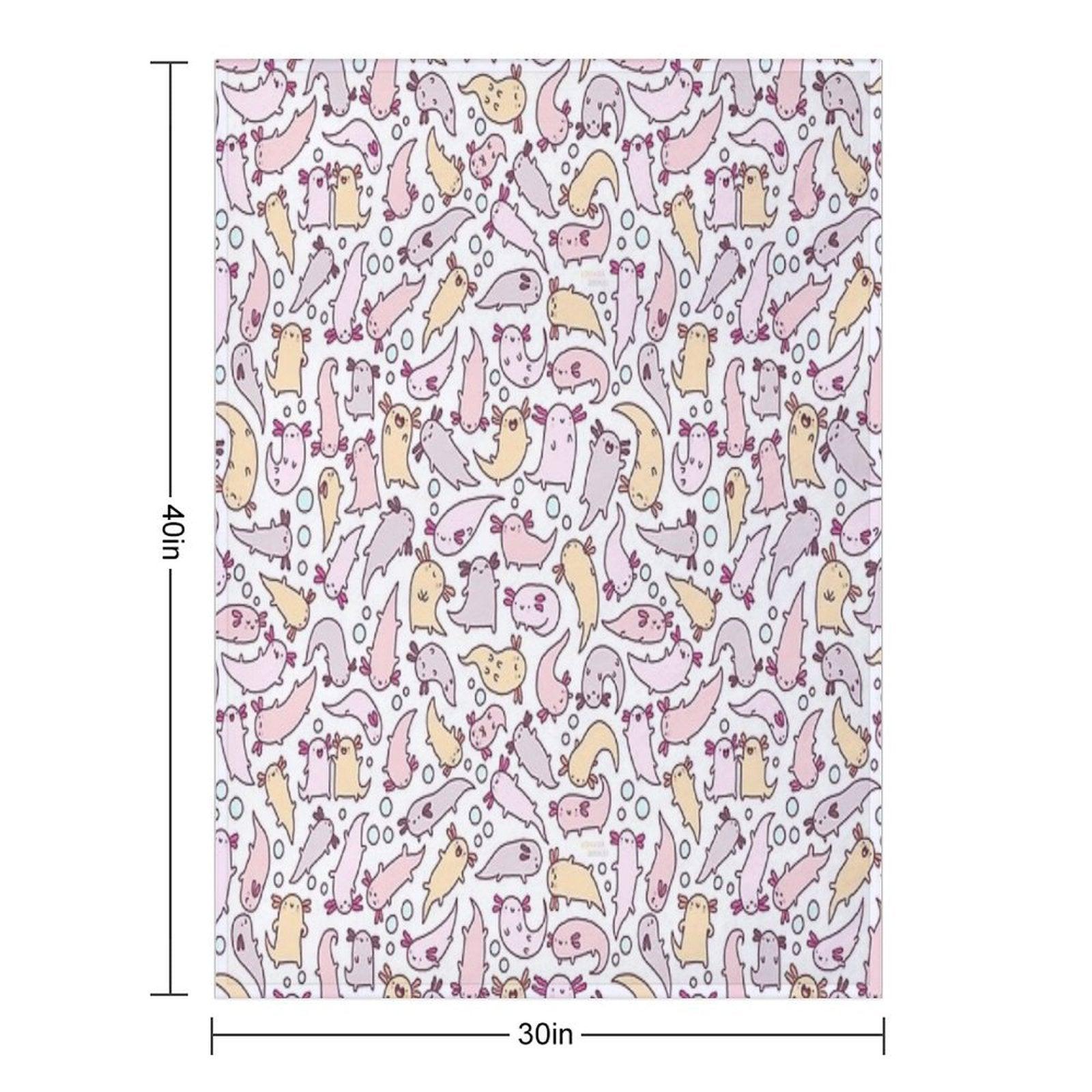 Adorable Axolotls Throw Blanket