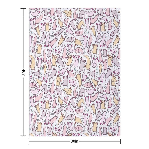Adorable Axolotls Throw Blanket
