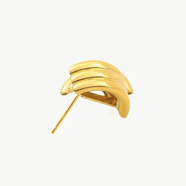 Gold Line Stud Earrings - Gifts for You 'n Me