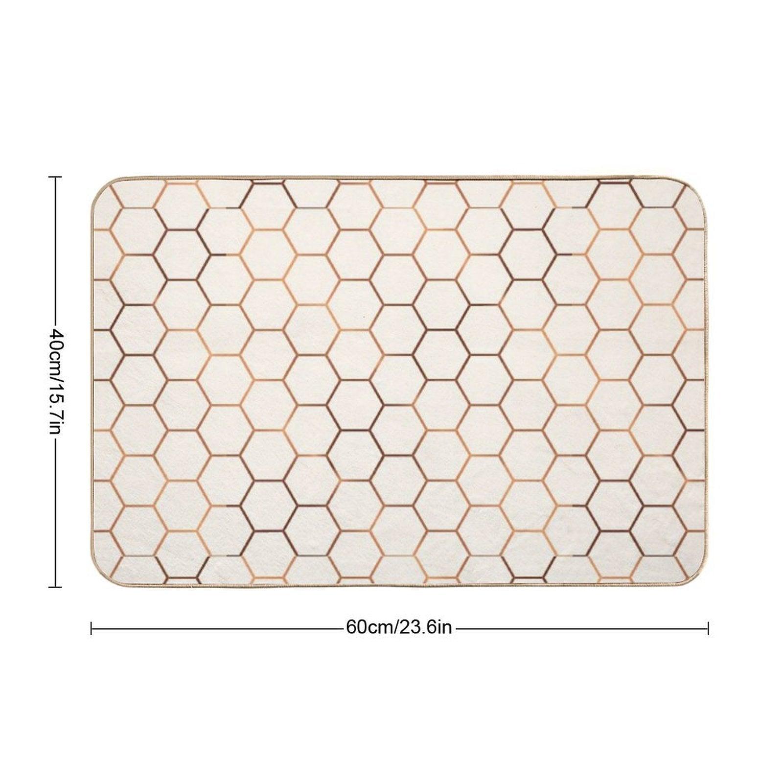 Rose Gold Copper Honeycomb Bath Mat