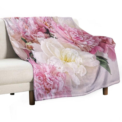 Peonies All-season Throw Blanket