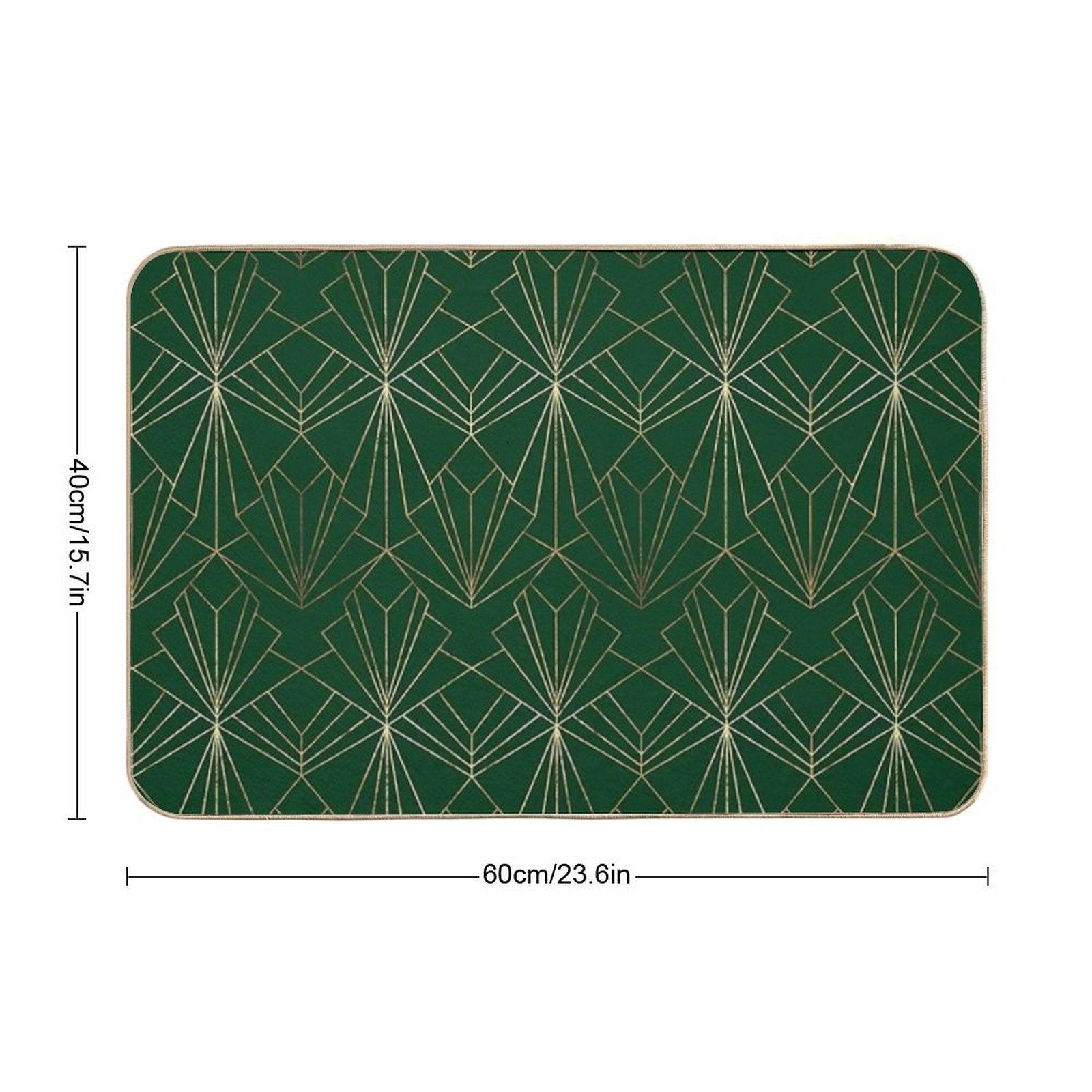 Art Deco in Emerald Green Bath Mat
