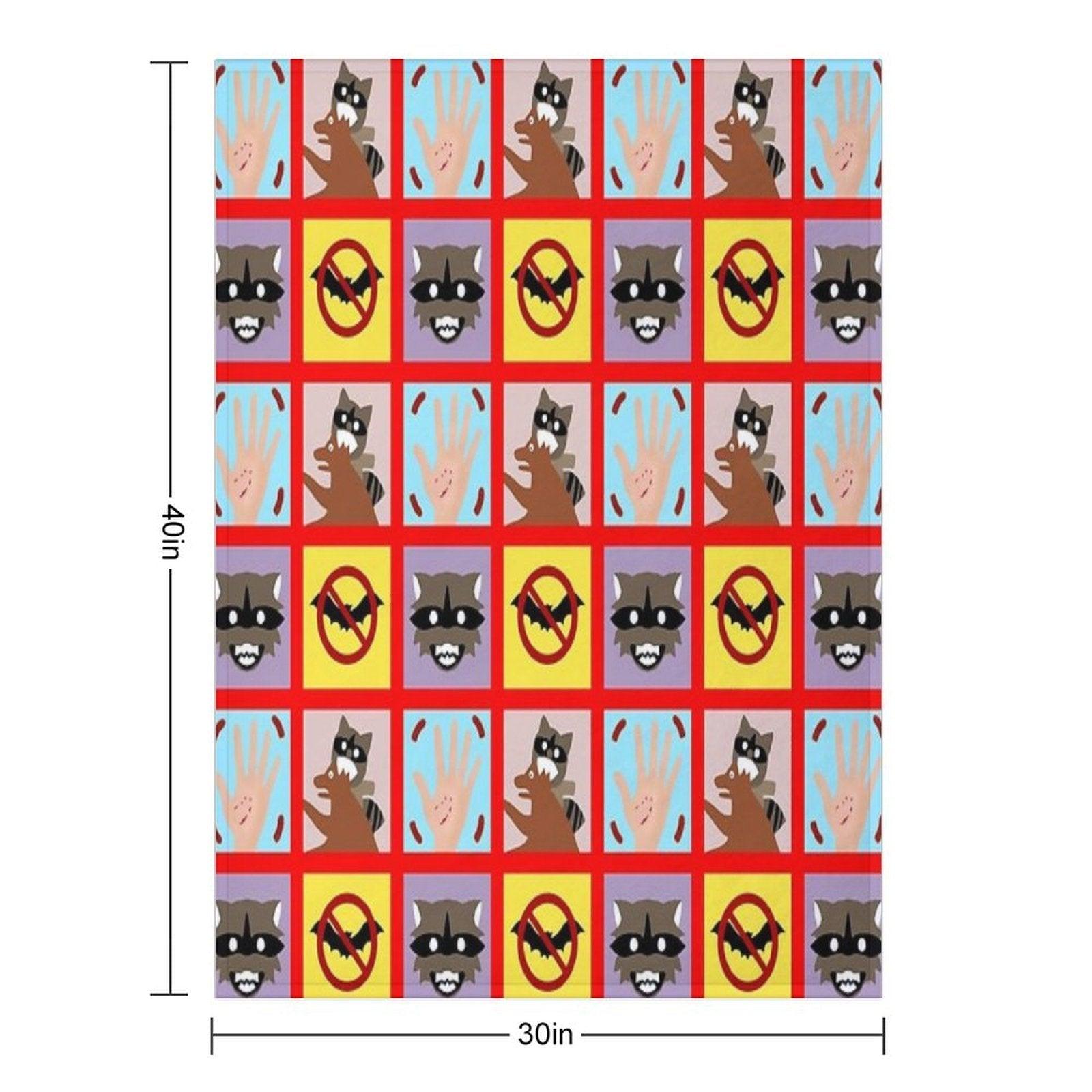 Rabies Quilt Throw Blanket