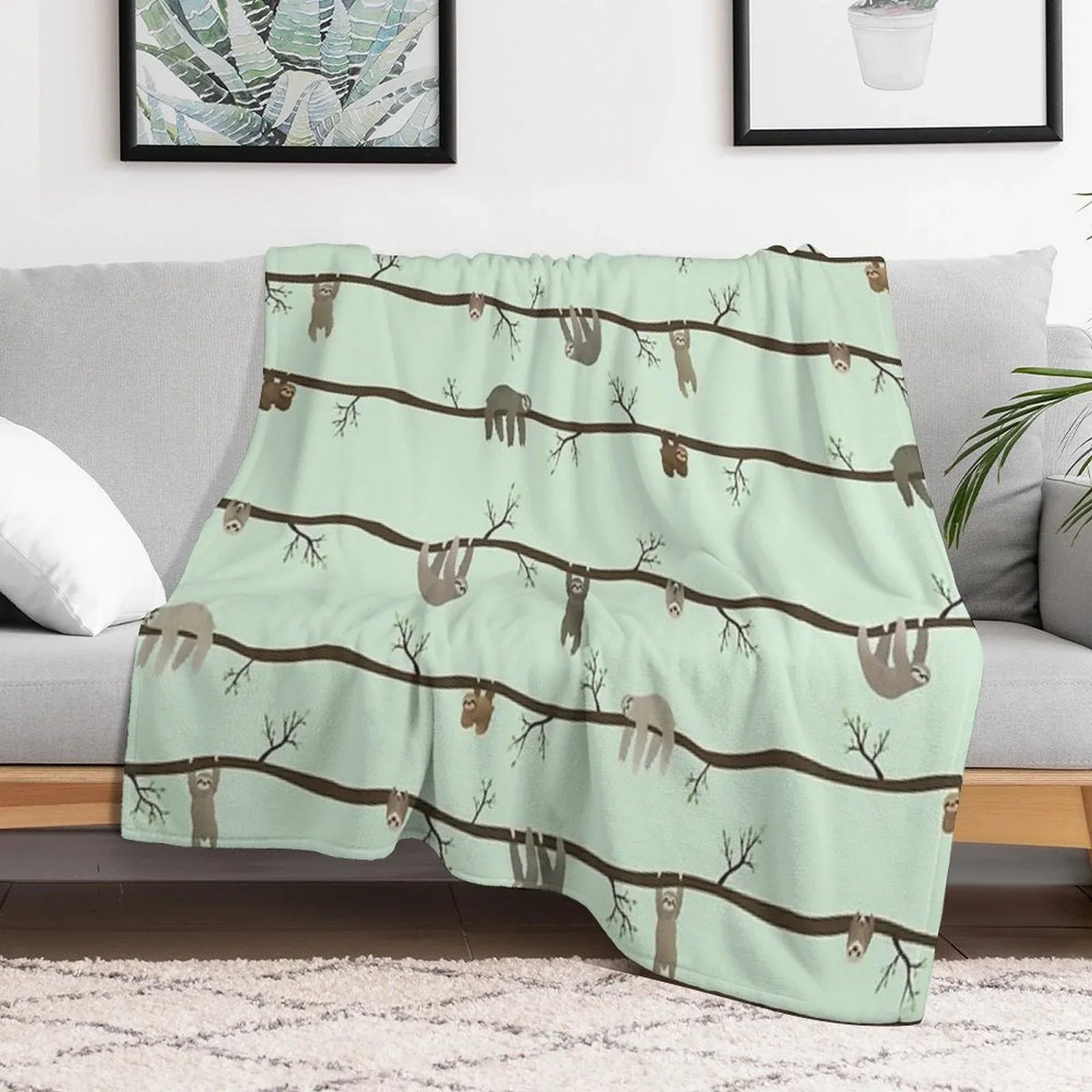 Sloths Throw Blanket