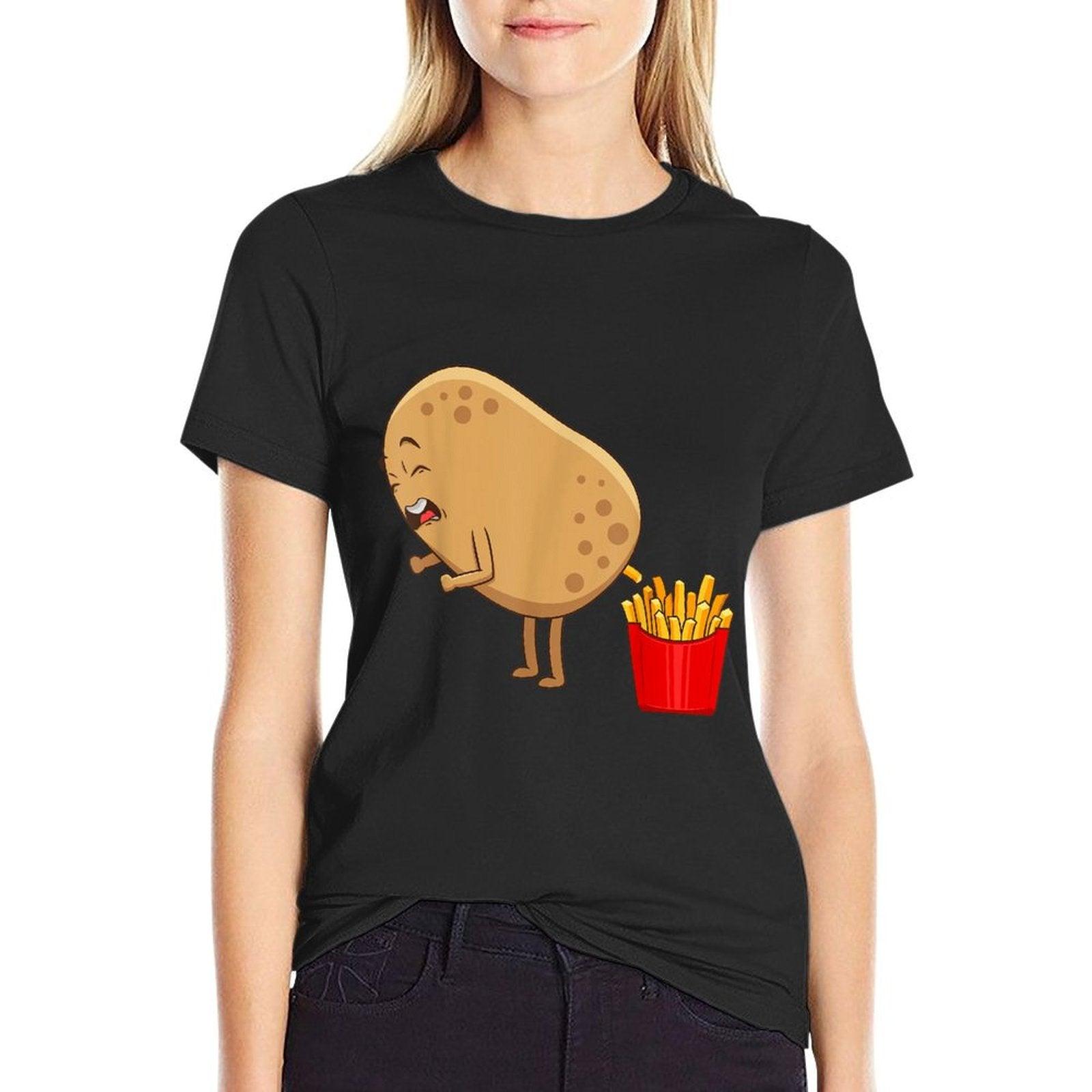 Funny French Fries Designs For Men Women Potato Food Eaters T-Shirt