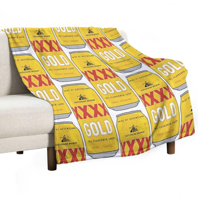 Hand-drawn XXXX Gold Can Compact Throw Blanket