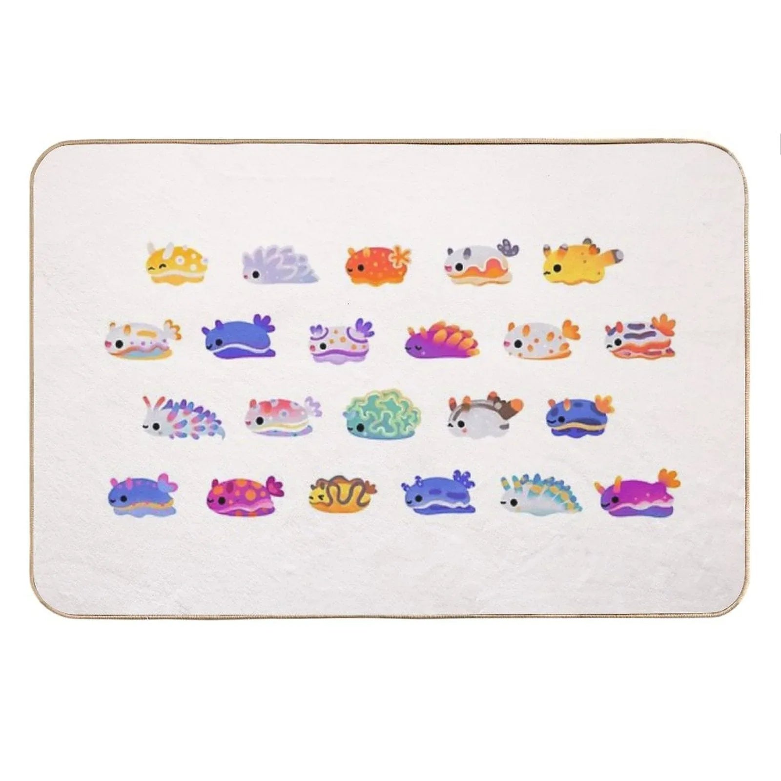 Sea Slug Day - Bright Bath Mat