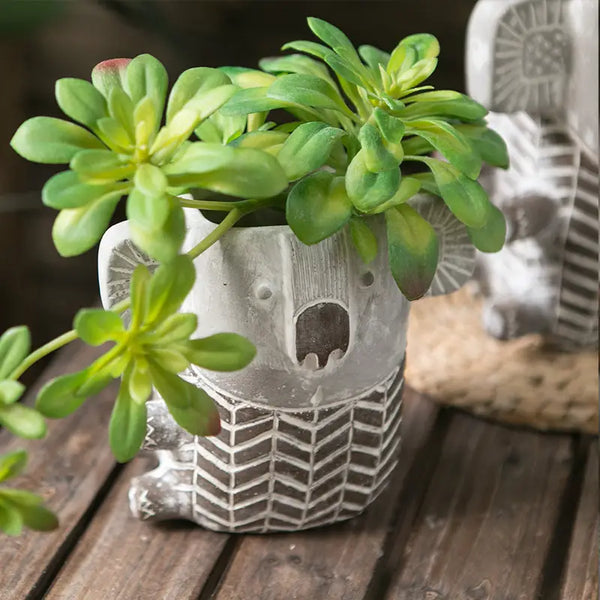 CEMENT KOALA PLANTER