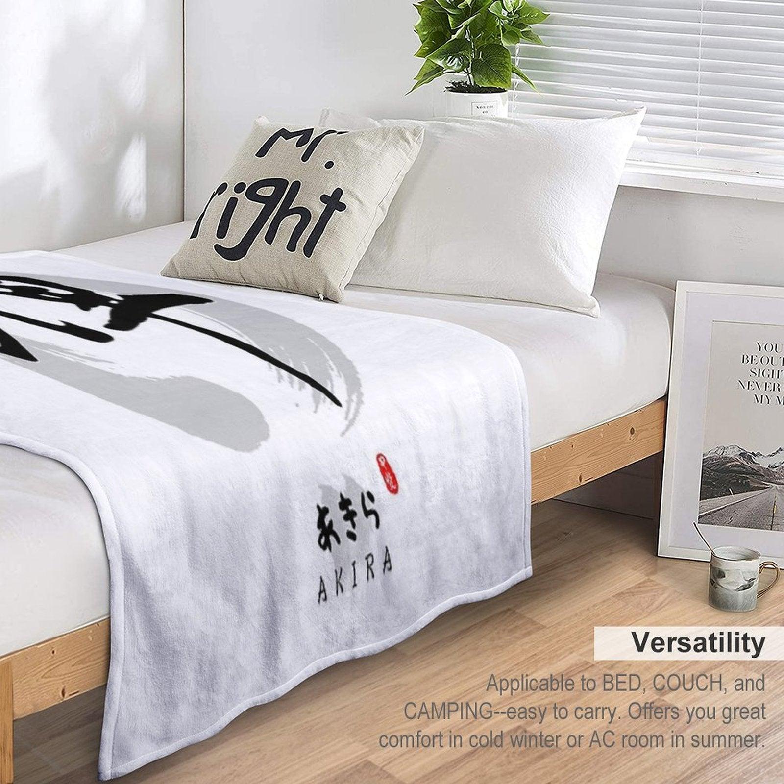 Akira Calligraphy Art Throw Blanket
