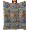 Ween Boognish And Flowers Throw Blanket