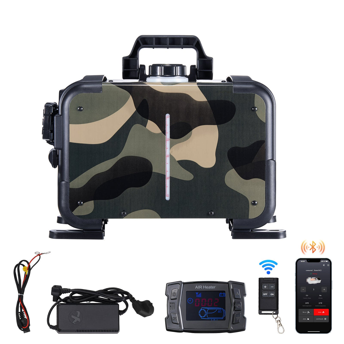 8KW Diesel Air Heater with Bluetooth App Remote Control