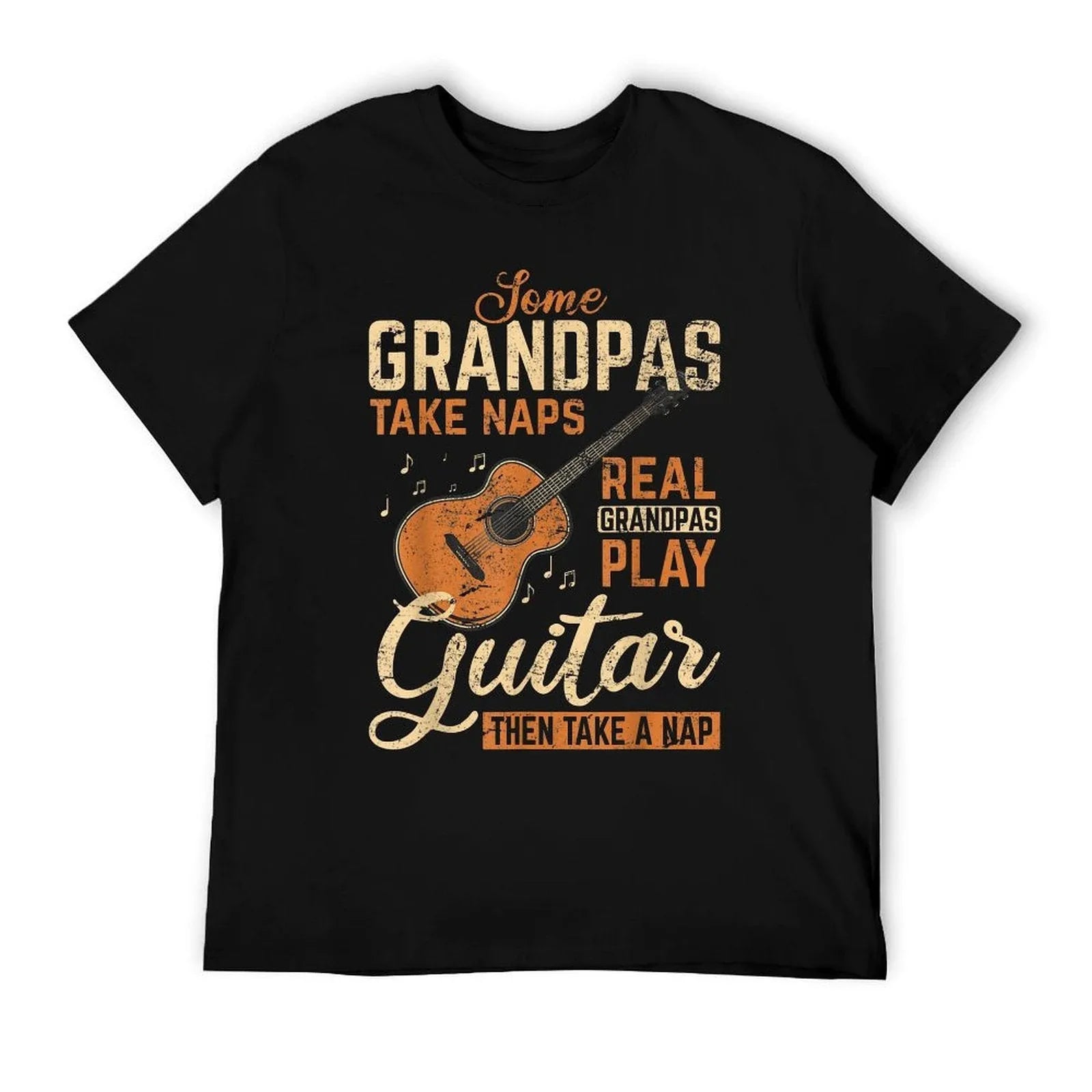 Real Grandpas Play Guitar Then Take Nap Funny Guitarist T-Shirt