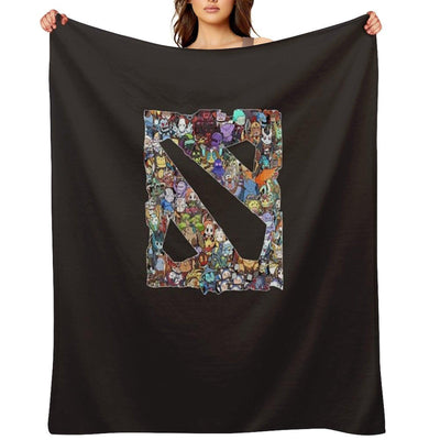 All Heroes in Dota 2 Logo, Dota, Dota 2, Hero, Thunder Predator Rtz, Nigma, Og, Secret, Eg, Funny Throw Blanket