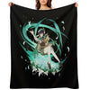 Genshin Impact - Venti Official Character Wish - Gacha Splash Art Travel-friendly Throw Blanket