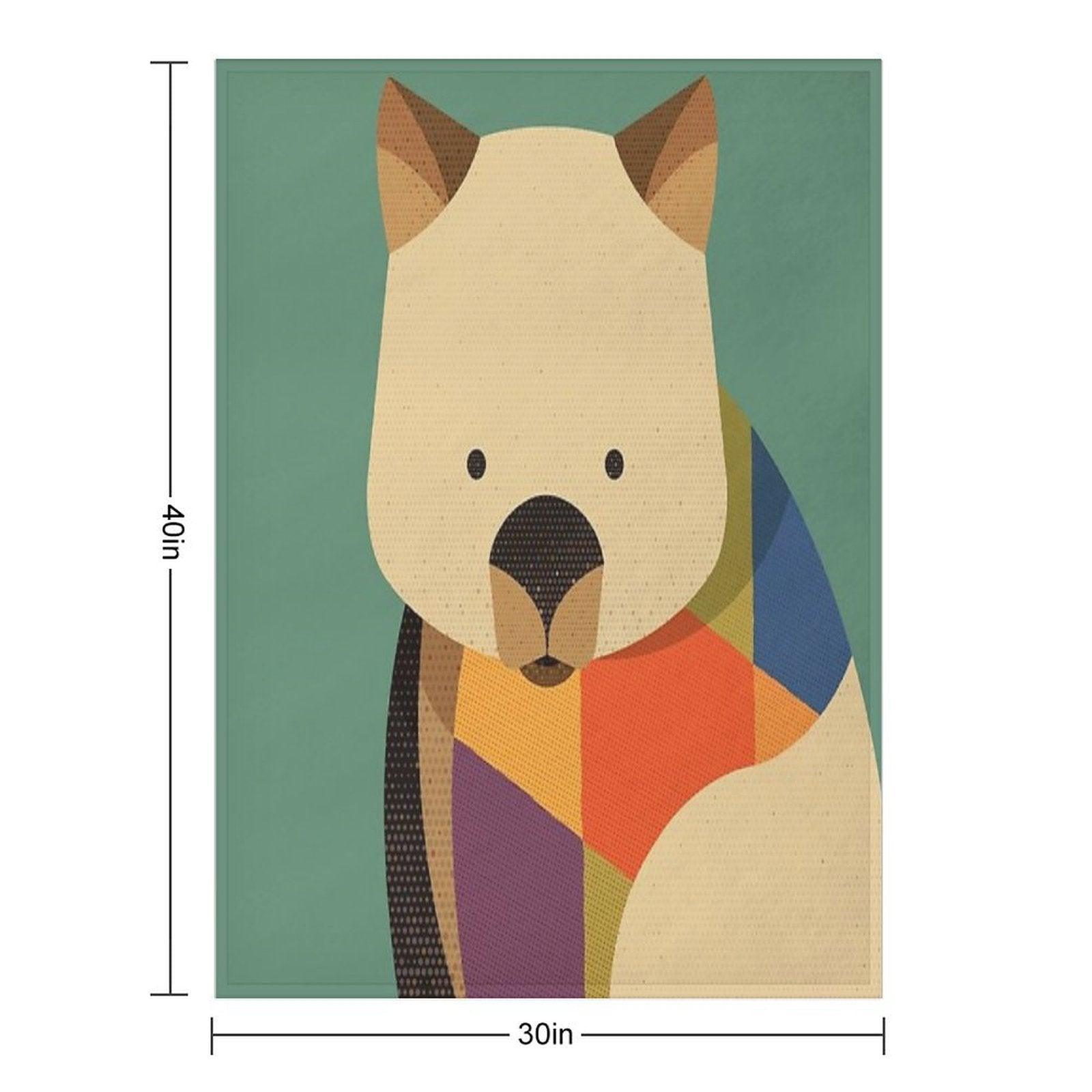 Hello Wombat Throw Blanket