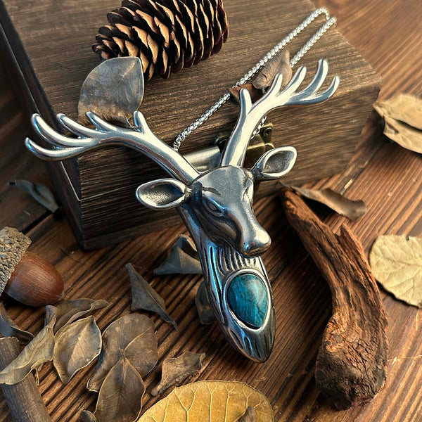 Deer Skull Necklace Knife Buckle