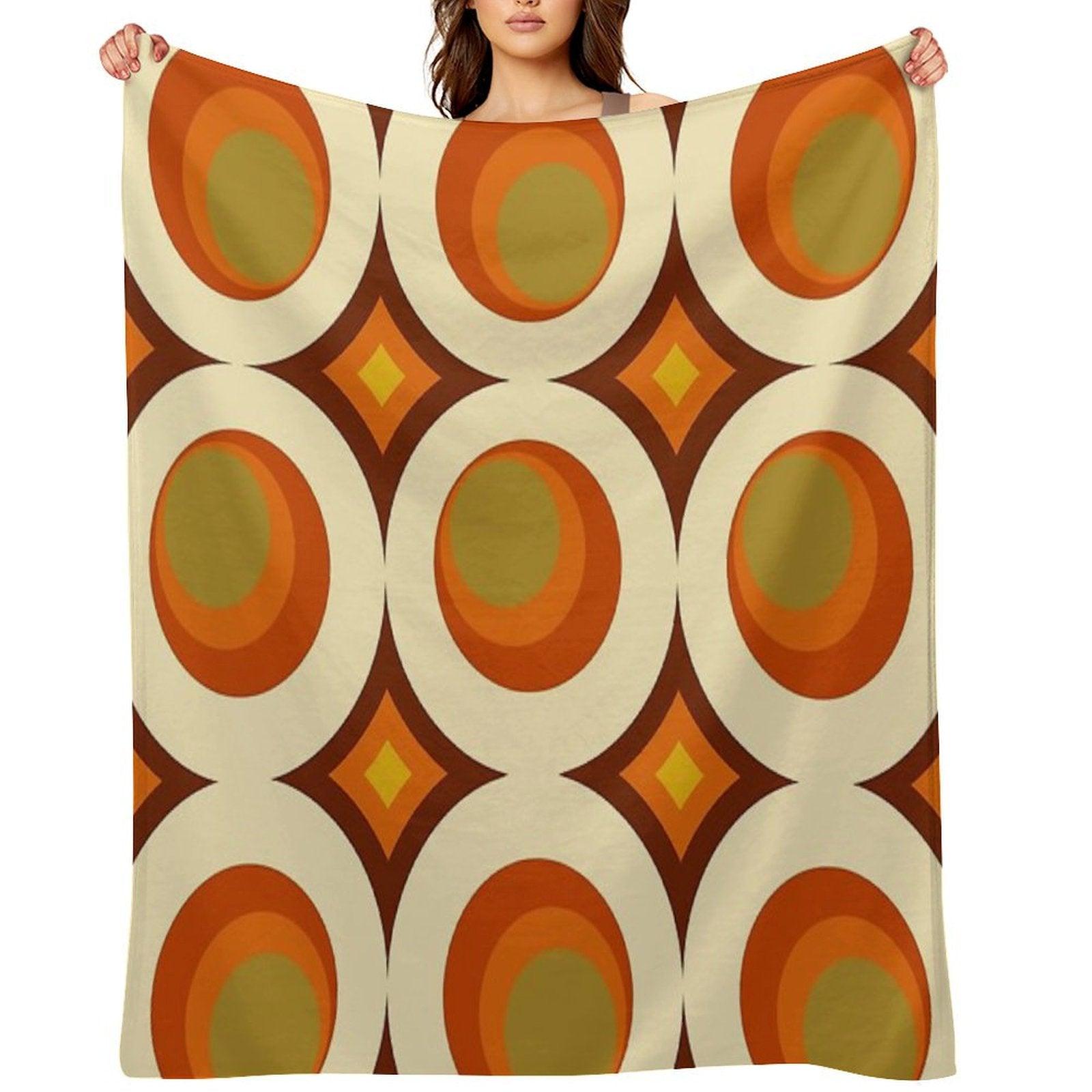 Mid-Century Modern 70s Throw Blanket