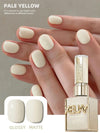 Hassleless 1 Bottle (15ml) Pale Yellow Solid-Color Nail Gel — Simple, Beginner-Friendly Soak-Off Gel Polish, Suitable for All Se - ha-jGCS1-18