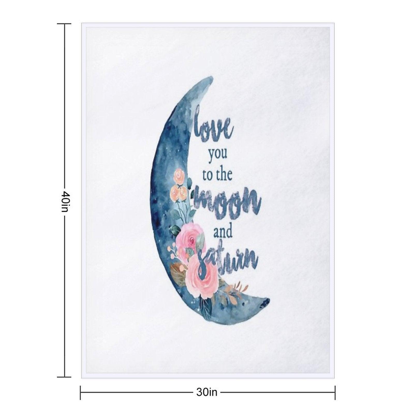 Love You to The Moon And Saturn Seven Throw Blanket
