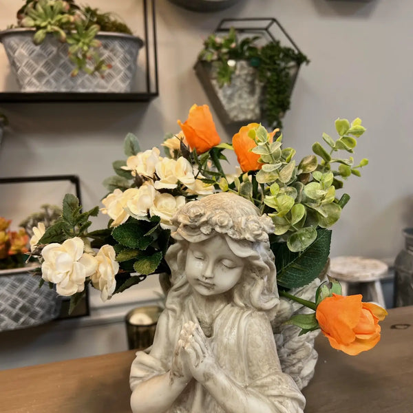 Resin Angel Girl Planter