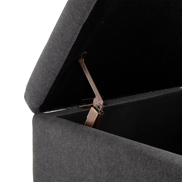 Mid-century modern square coffee table storage bench, assembled, suitable for living room, entryway and family room, used as a coffee table, stirrups, shoe bench