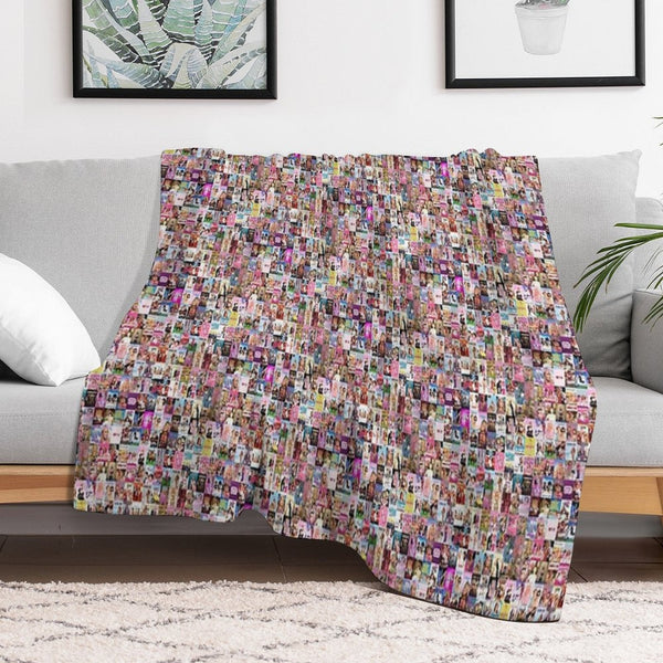 Mixed Girlie Movie Montage Shrink-resistant Throw Blanket