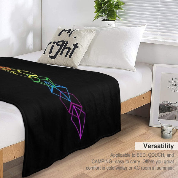 Dice Sword Rainbow Tabletop RPG Gaming Wrinkle-free Throw Blanket