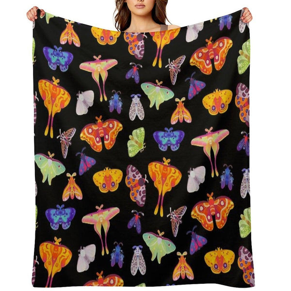 Moth Throw Blanket