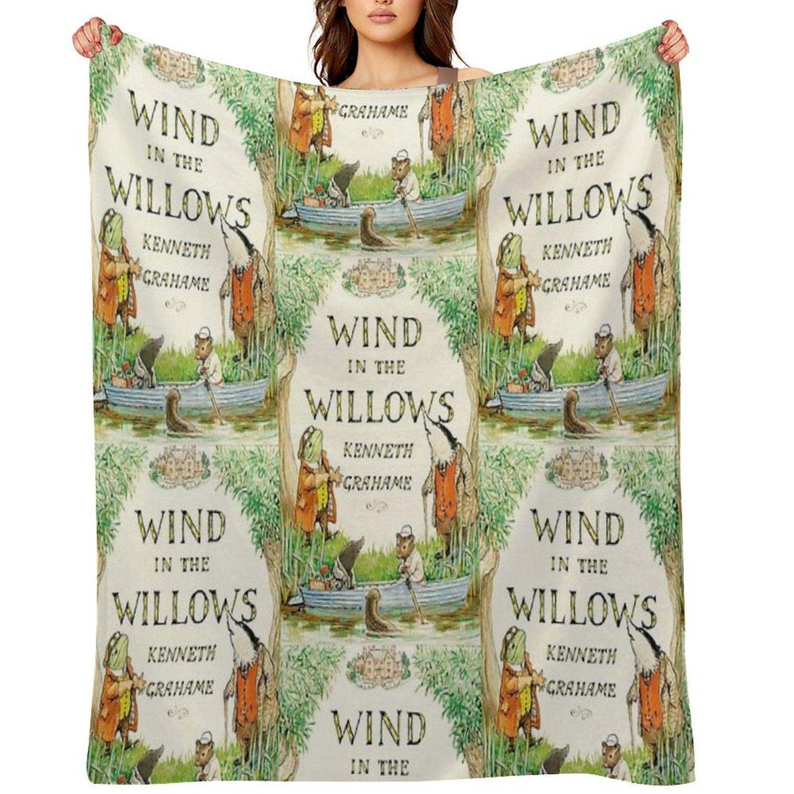 Wind in The Willows Book Cover Throw Blanket