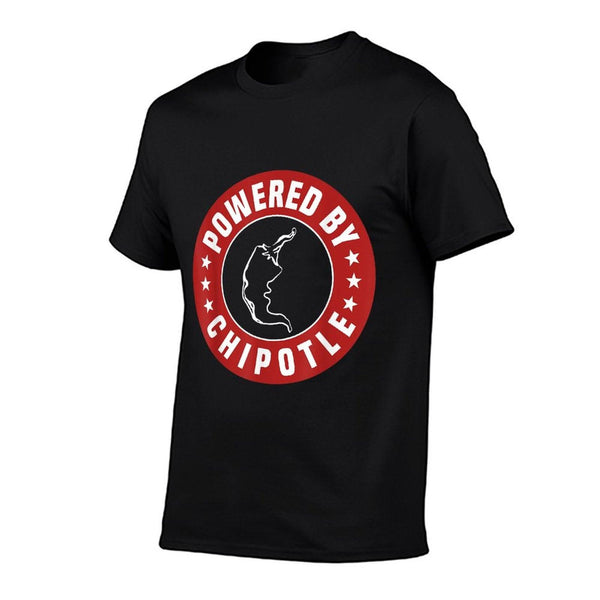 Funny Powered By Chipotle Design Chili Pepper T-Shirt