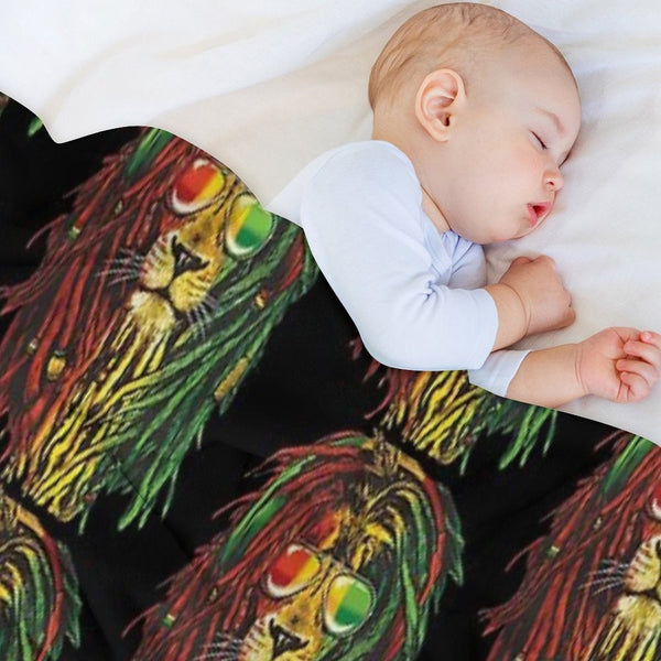 Rastafari Lion Reggae Lover Wrinkle-free Throw Blanket