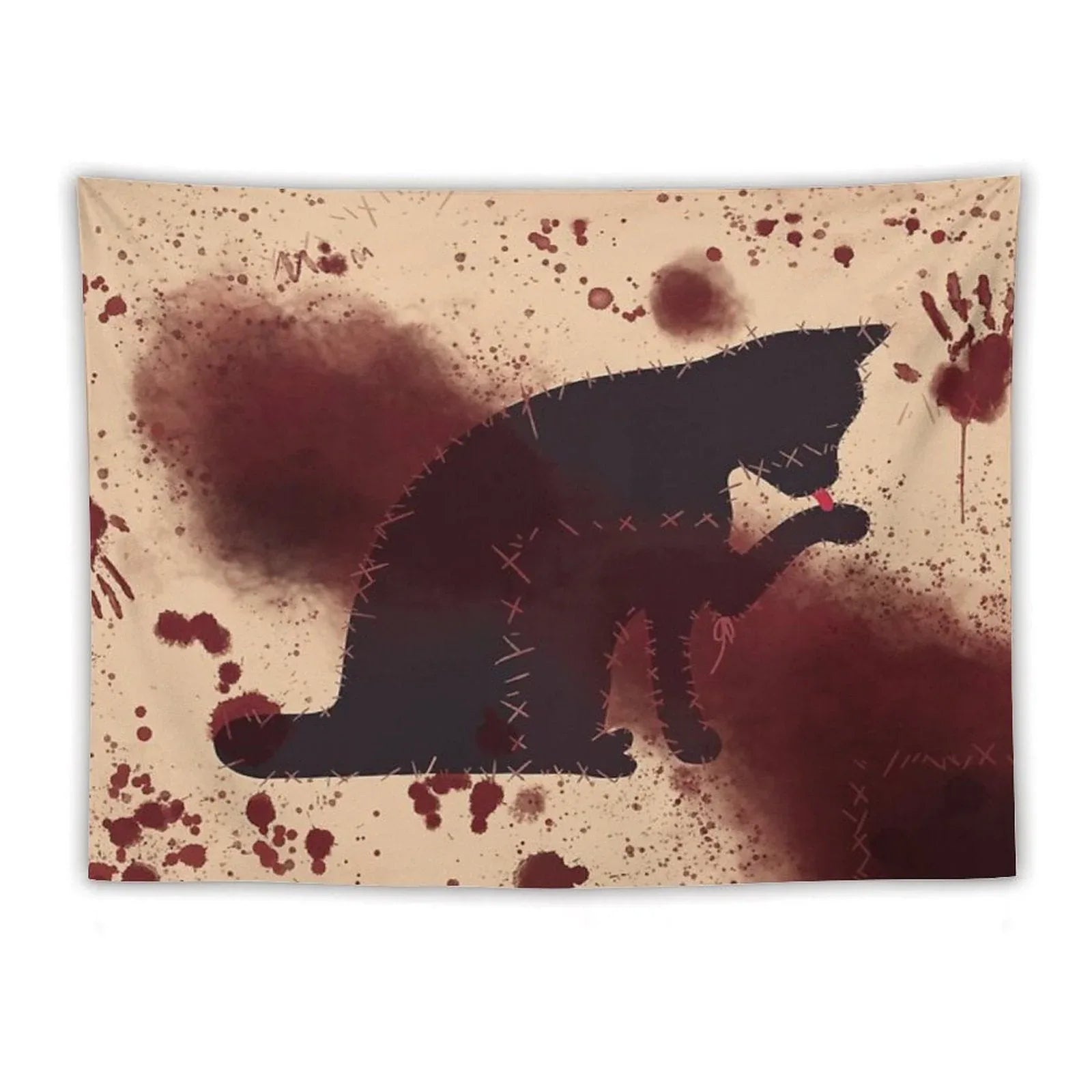 Bloody Cat Flag Tapestry