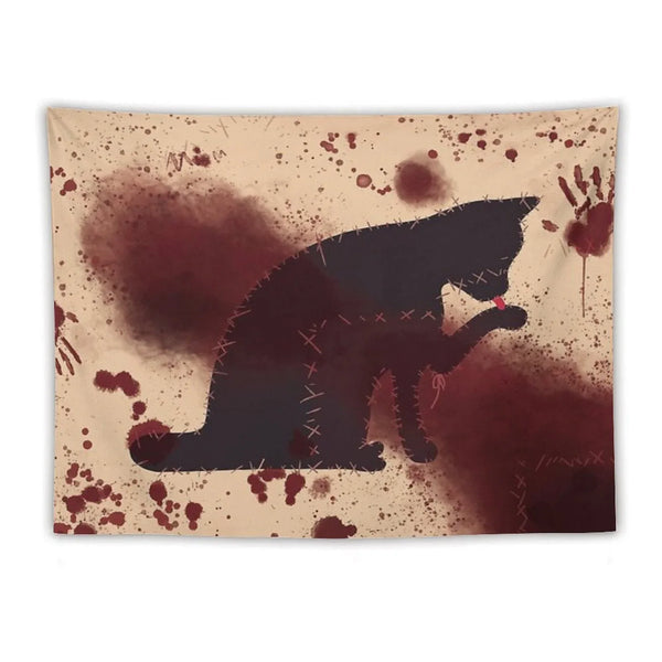 Bloody Cat Flag Tapestry