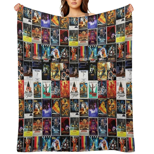 25 Iconic Movies, Movie Poster Collage , Man Cave Poster, Movie Lover Gift Compact Throw Blanket