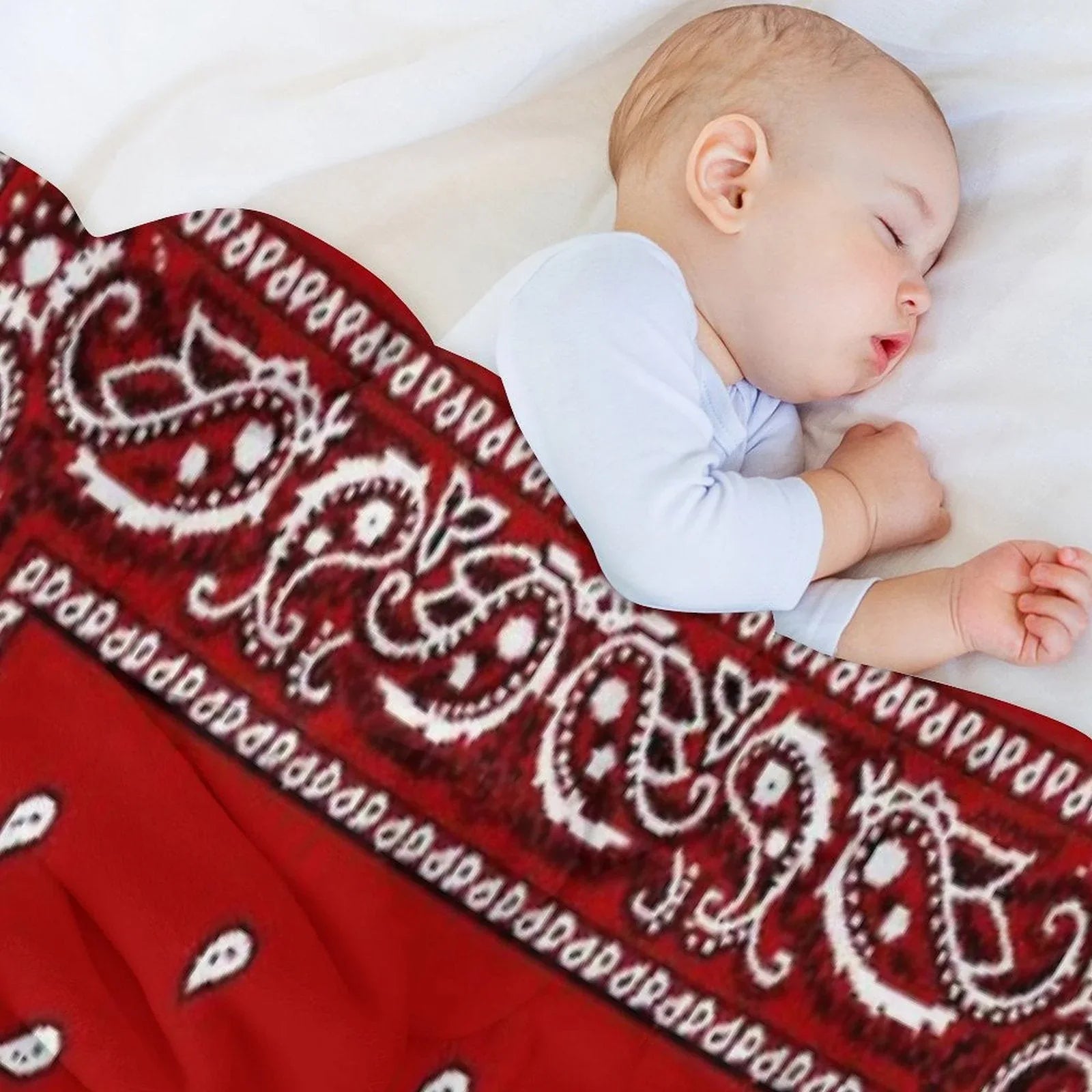 Red Bandana Throw Blanket